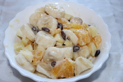 Rezept Obstsalat mit Rosinen Obstsalat mit Rosinen Rezept