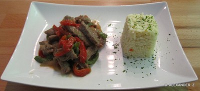 Rezept Rindfleisch mit Paprika Rindfleisch mit Paprika Rezept