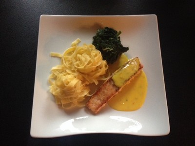 Rezept Lachsfilet mit Safransauce Lachsfilet mit Safransauce Rezept