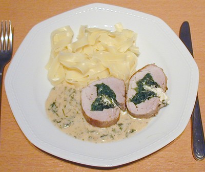 Rezept Schweinsroulade mit Blattspinatfülle Schweinsroulade mit Blattspinatfülle Rezept