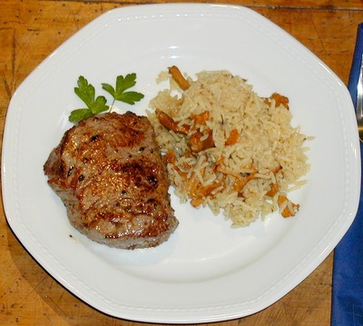 Rezept Steak mit Schwammerlreis Steak mit Schwammerlreis Rezept