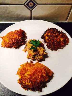 Rezept Süßkartoffel Rösti mit Zwiebelsenf Süßkartoffel Rösti mit Zwiebelsenf Rezept