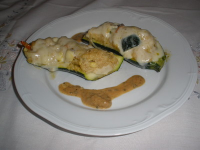 Rezept Gefüllter Zucchini mit Couscous Gefüllter Zucchini mit Couscous Rezept